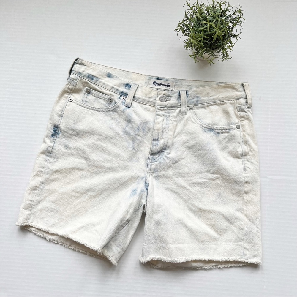 EUC Madewell Acid Dye Wash Button Front Shorts